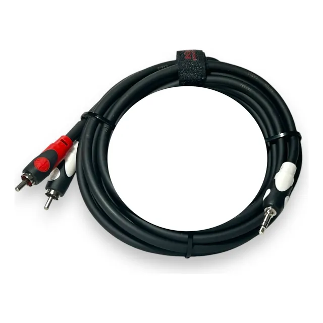 Cable Plug 3,5 Estéreo A 2 Plug Rca 3 Metros