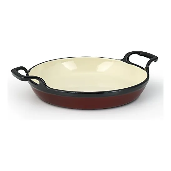 Sartén De Hierro Fundido, Tamaño 16 Cm, Color Cerezo/crema