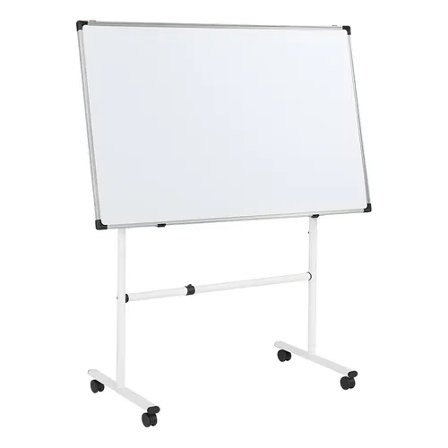 Cavalete Flip Chart Souza & Cia Alumínio 1,45m Com Rodas Branco