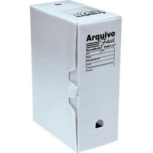 Kit Caixa Arquivo Fácil Econômico Com 10 Unidades - Branco