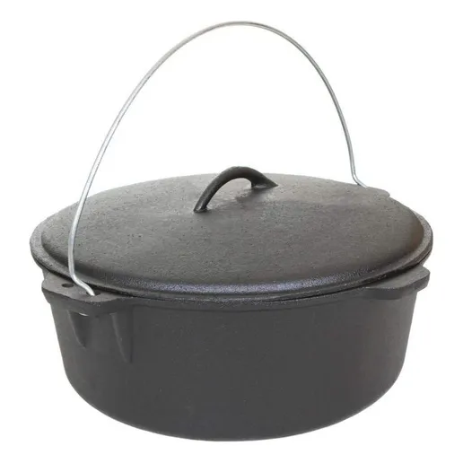 Ollas De Hierro Dome Sin Patas 10lt. Color Negro