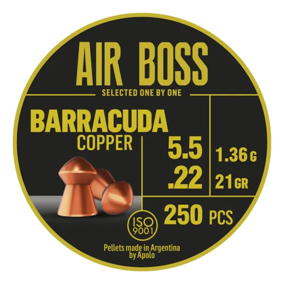 Balines Air Boss Barracuda 5.5 Calibre 22 Para Caza Menor
