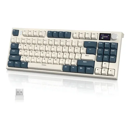 Teclado Mecânico Sem Fio Mambasnake K86 Rgb Tft | Parcelamento sem