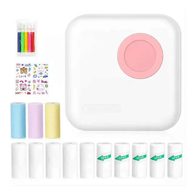 Mini Impresora Térmica Portátil Bluetooth 13 Rollos