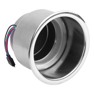 Portavasos Rgb De Acero Inoxidable Con Mando A Distancia Led Portavasos Rgb De Acero Inoxidable Con Mando A Distancia Led