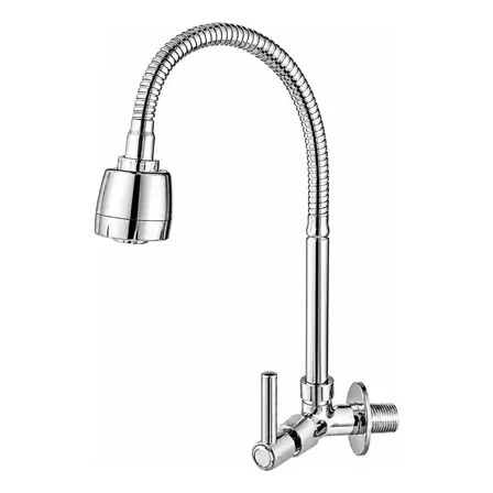 Torneira Cozinha Parede Gourmet Flexível Bica Movel Mecanismo Ceramica 1/4 Volta Mais Vendida