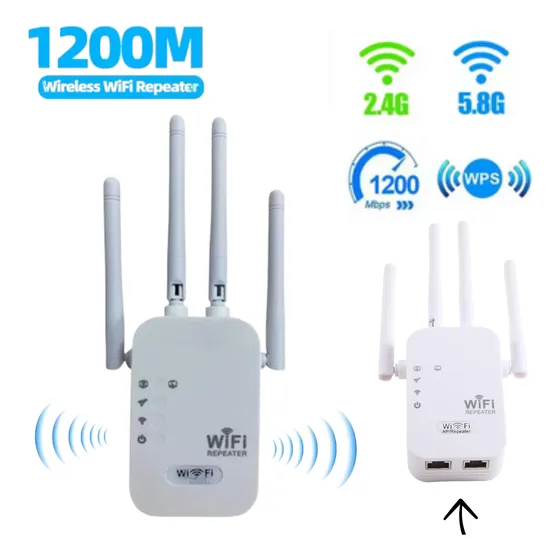 Repetidor Wifi Amplificador De Internet 1.200 Mbps 4 Antenas