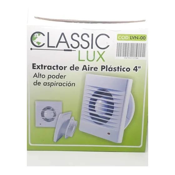 Extractor Aire 4 Pulgadas Para Tubo Ducto Uso Baños Tienda
