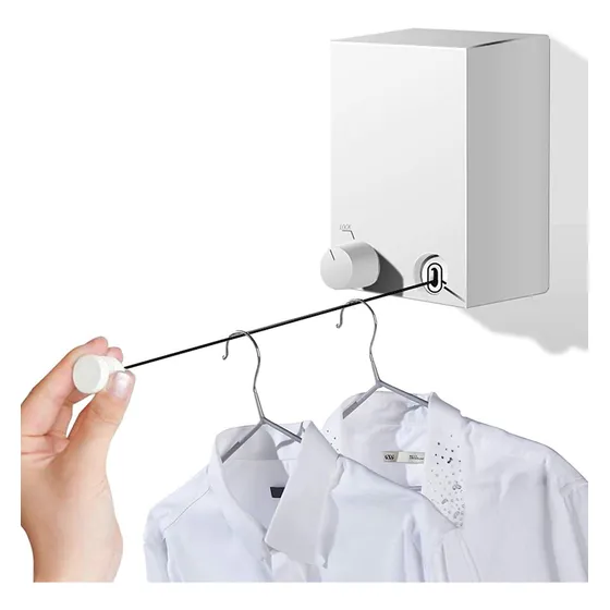 Tendedero Ropa Plegable Portátil Cuerda De Acero Ajustable