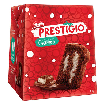 Panettone Chocolate Recheio Prestígio Nestlé Caixa 400g Nestlé