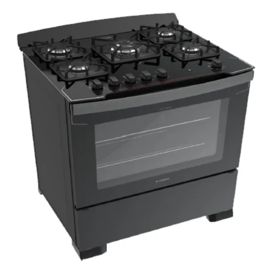 Cocina A Gas James 5 Hornallas C/mesasda De Vidrio C 805 V