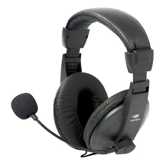 Fone De Ouvido Com Microfone Ajustável Smartphone Pc Com Fio