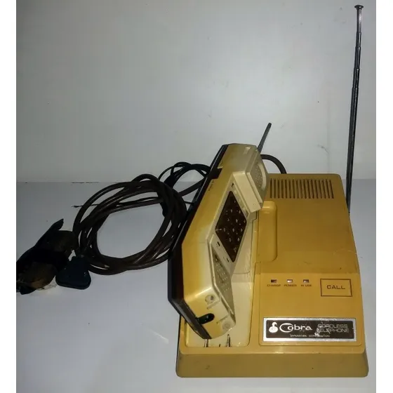 Telefone Antigo Sem Fio Cobra Made In Korea Cp-205b Décad 80