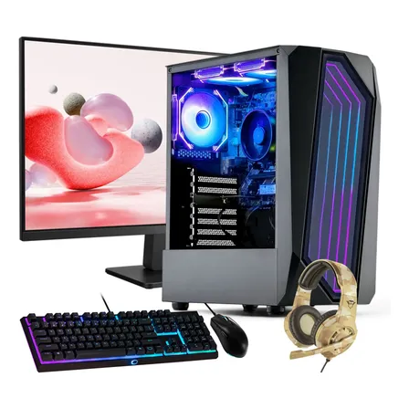Pc Gamer + Monitor 24 + Perif: Ryzen 5 8600g 16gb 1tb 760m 16 Gb