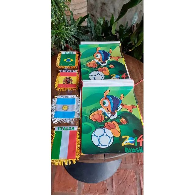 Banderines Banderas Mundial Brasil 2014