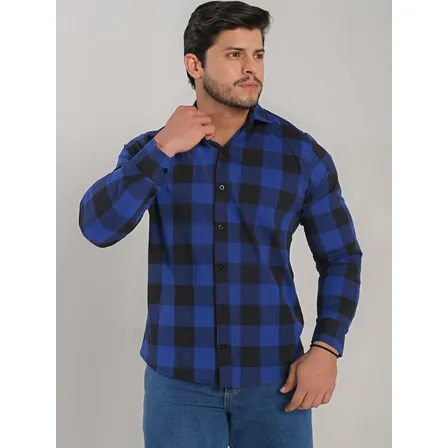 Camisa Masculina Xadrez Manga Comprida São João P Ao G3 Xadrez 06 Gg
