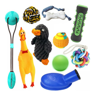 Juguetes Para Perro Kit De 10 Pzas. Chillones Y Resistentes Juguetes Para Perro Kit De 10 Pzas. Chillones Y Resistentes