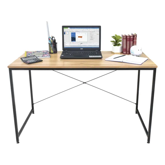 Escritorio Top Living Desk-3 de 1.2 m por 75 cm por 60 cm color madera cafe claro