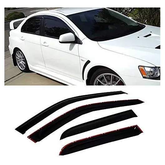 4 Visera Ventana Para Mitsubishi Lancer Evolution 10 Puerta