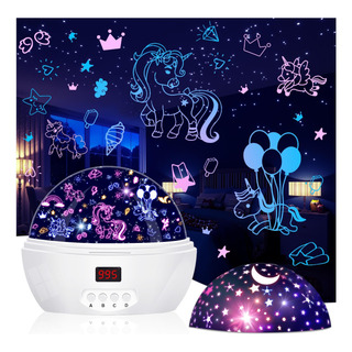 Proyector De Unicornio Mokoqi Luz Nocturna Para Niñas, De De Proyector De Unicornio Mokoqi Luz Nocturna Para Niñas, De De