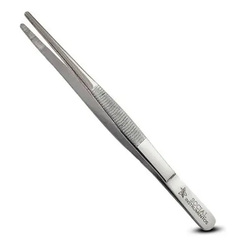 Pinca Allis 15cm Inox 5x6 Dentes Tecidos E Intestino Kit 2