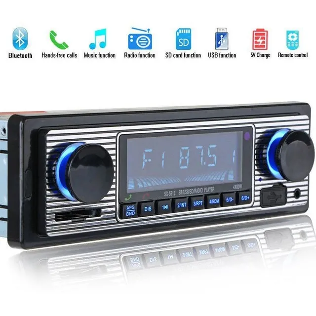 Radio Vintage Retro Usb Bluetooth Carro Antigo Fusca Opala