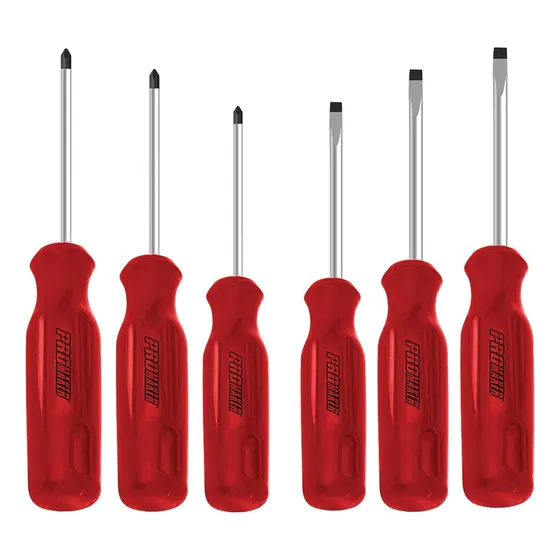 Juego De Destornilladores 6 Pzas Plano Phillips Promaker