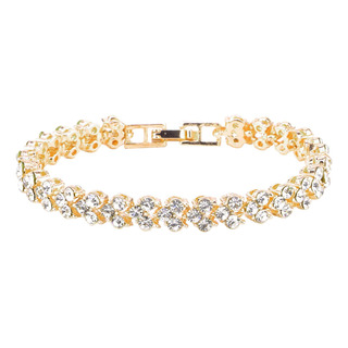 Pulseira De Berloques Ouro 18k Cravejado Dourada Zircônio Pulseira De Berloques Ouro 18k Cravejado Dourada Zircônio