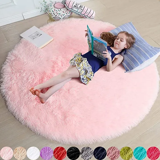 Alfombra Redonda De Colores Para Dormir Para Niñas Y Niños