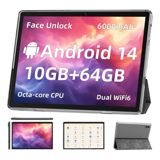 Tablet Android 14 2 En 1 10+64 Gb 1280x800 Hd Tablet Android 14 2 En 1 10+64 Gb 1280x800 Hd