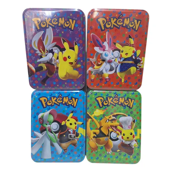 Lata Xxl Cartas Pokemon Escarlata Y Purpura, Trae 80 Cartas.