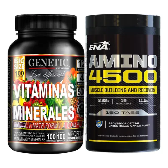Aminos Esencial 4500 Vitaminas Minerales Magnesio Genetic