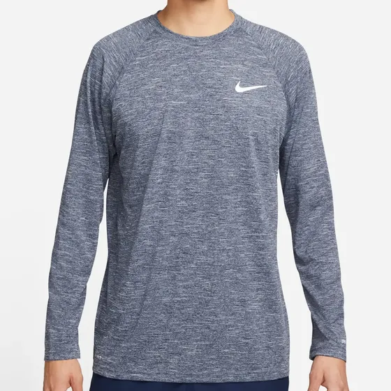 Polera Nike Heather Long Slv Hydroguard Azul Hombre