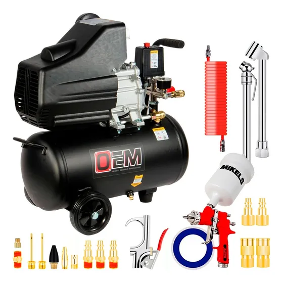 Compresor De Aire Oem 2.5 Hp Con Kit Acc Neumático