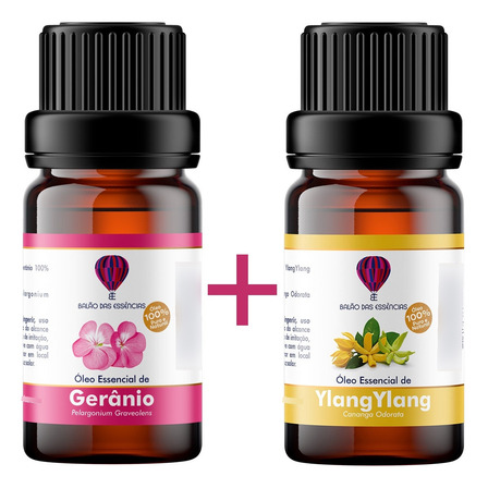Kit Oleo Essencial Geranio E Ylang Ylang 100% Puros Kit Oleo Essencial Geranio E Ylang Ylang 100% Puros