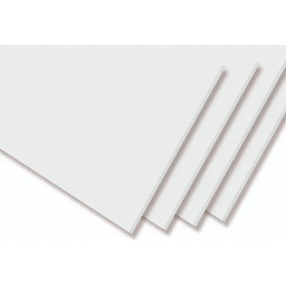 Pvc Espumado Panel Lámina Placa Blanca 58x18cm - 3mm -4 Pzas Blanco
