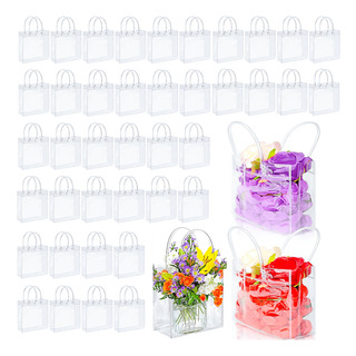 40 Bolsa Regalo Con Asa Transparentes Boda Bautizo,15x16x7cm 40 Bolsa Regalo Con Asa Transparentes Boda Bautizo,15x16x7cm