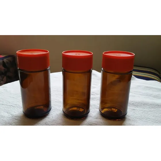 Frascos De Vidrios Color Ambar De 125 Ml