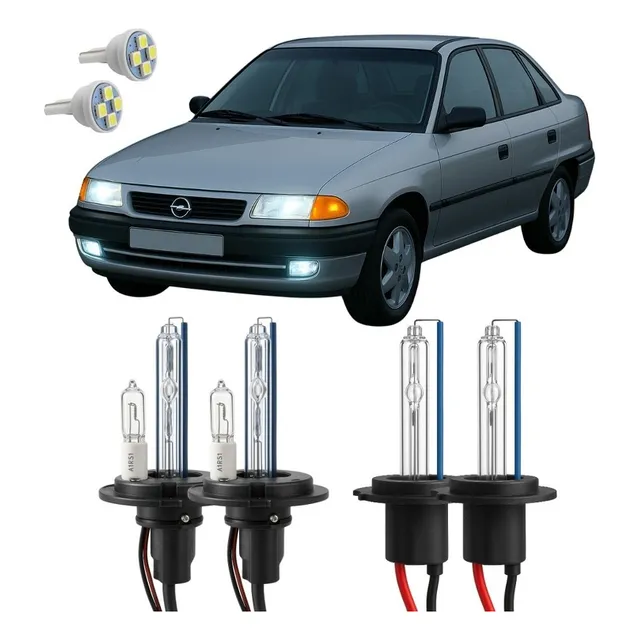 Kit Xenon Lâmpada Farol Alto Baixo Milha 8000k Com Reator
