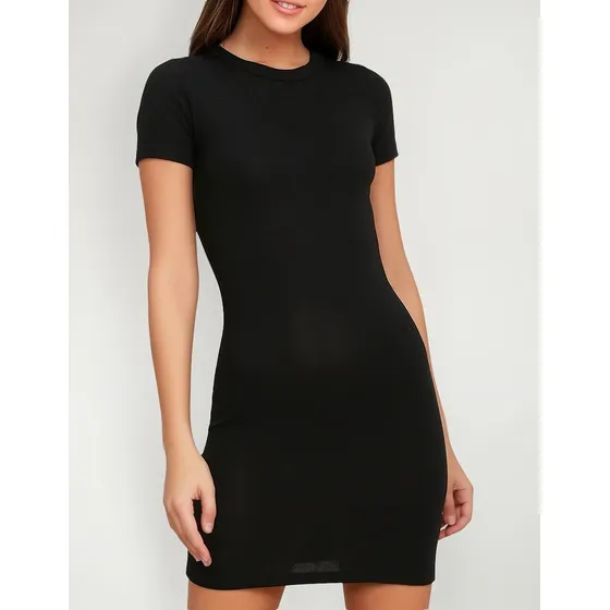 Vestido Corto Casual Ceñido Manga Corta Talle Único