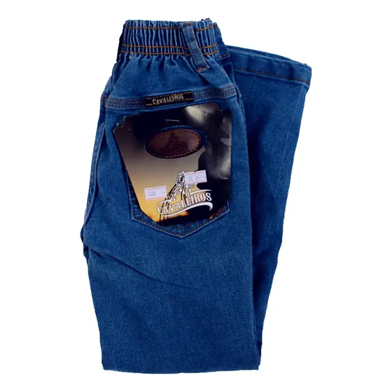 Calça Jeans Infantil Estilo Country Cavaleiros Ref: 008