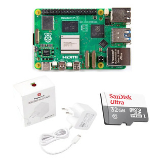 Kit Raspberry Pi 5 De 4gb Ram Con Memoria Y Transformador Kit Raspberry Pi 5 De 4gb Ram Con Memoria Y Transformador