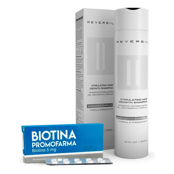 Biotina 5mg X30 + Reversil® Shampoo Estimulador Crecimiento