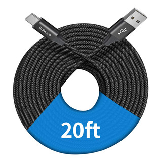 Cabo Baiwwa Long Usb C 20 Pés, Cabo De Carregador Usb A Para Cabo Baiwwa Long Usb C 20 Pés, Cabo De Carregador Usb A Para