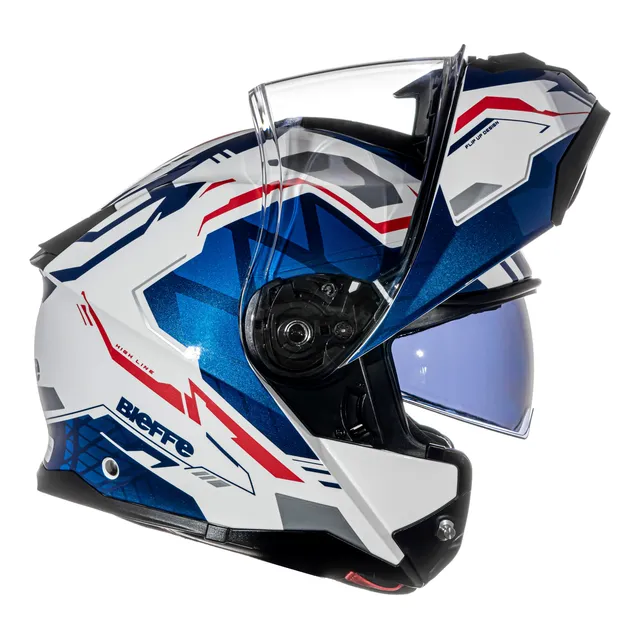 Capacete Escamoteavel Bieffe B-dynamic Azul C/ Óculos Solar