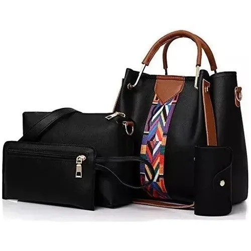 Cartera De Damas En Combo De Semi Cuero Pack