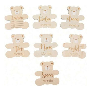 Tarjetas De Oso Hitos Bebé Meses, Cumple Mes Bebé Tarjetas De Oso Hitos Bebé Meses, Cumple Mes Bebé