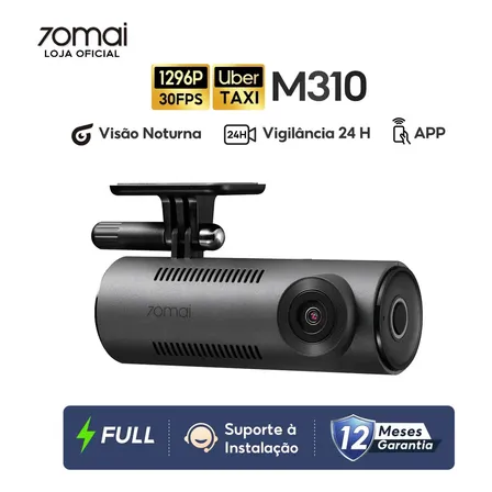Camera Para Carro 70mai M310 Wifi 2k Qhd 1296p G-sensor App Câmera Veicular Controle De Voz Visão Noturna Hd 24h Grande Angular De 130°