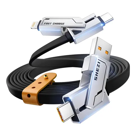 Cable Usb C 4 En 1 240w 5ft Carga Rápida Y Transferencia Ráp