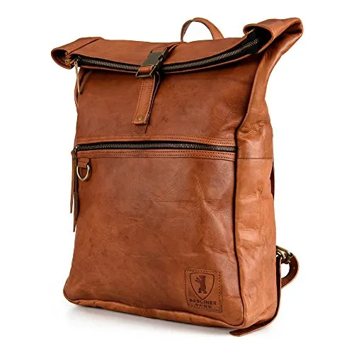 Bolso Morral Mochila De Cuero Vintage Utrecht M, Kfp3x